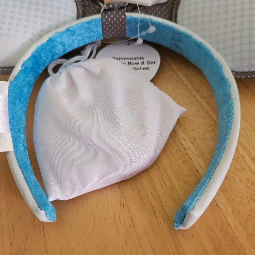 RunDisney Springtime Surprise Ear Headband with Removable Bow and Patches NWT